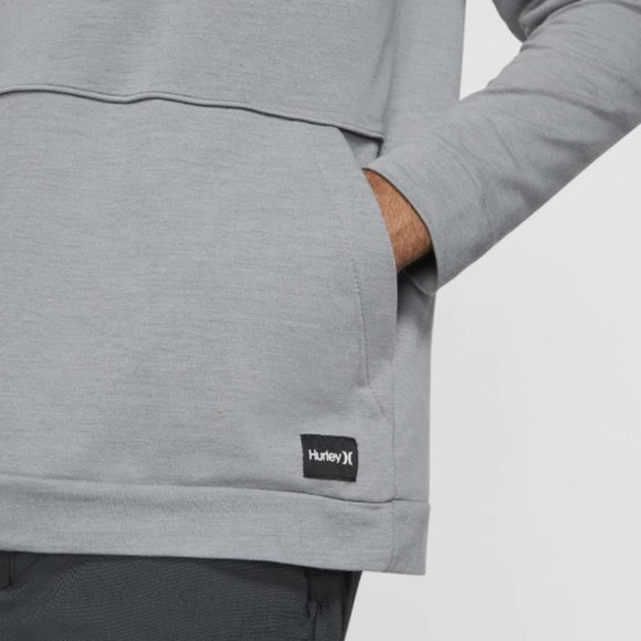 Hurley Mens Mongoose Dri FIT Long Sleeve Lightweight Hoodie Gray Medium - Picture 6 of 8